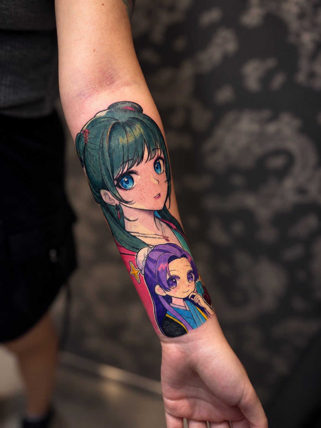 Tatuagem anime colorida por Cascio